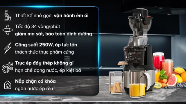 Top 1 so sánh giá Máy ép chậm Hafele JE230-BL (535.43.531) - Tìm sản phẩm giá rẻ nhất - Ảnh 7