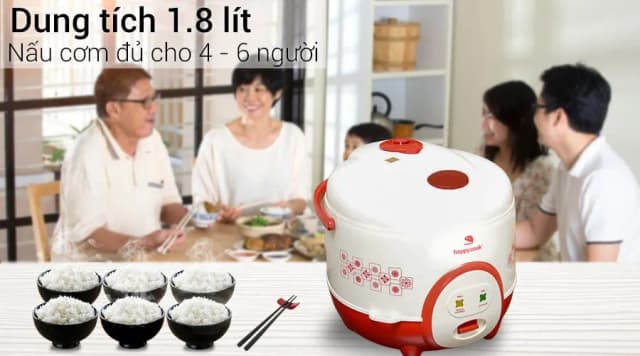 So sánh giá Nồi cơm nắp gài Happycook 1.8 lít HC-180A rẻ nhất? - Ảnh 8