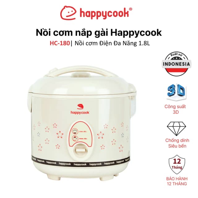 So sánh giá Nồi cơm nắp gài Happycook 1.8 lít HC-180A rẻ nhất? - Ảnh 9