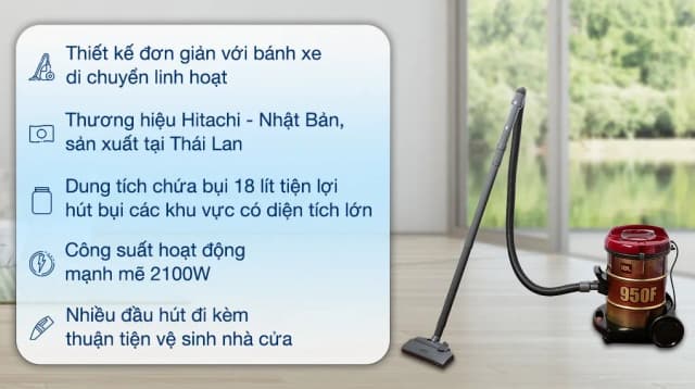 So sánh giá Máy hút bụi công nghiệp Hitachi CV-950F WR rẻ nhất? - Ảnh 8