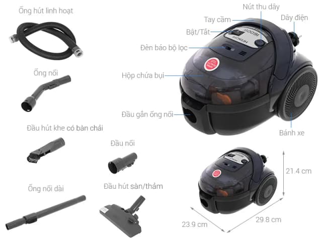 So sánh giá Máy hút bụi dạng hộp Hitachi CV-SF16A rẻ nhất? - Ảnh 3