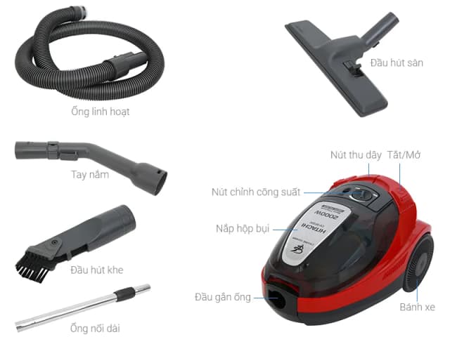 Máy hút bụi dạng hộp Hitachi CV-SF20V 24CV (BRE) - Ảnh 10