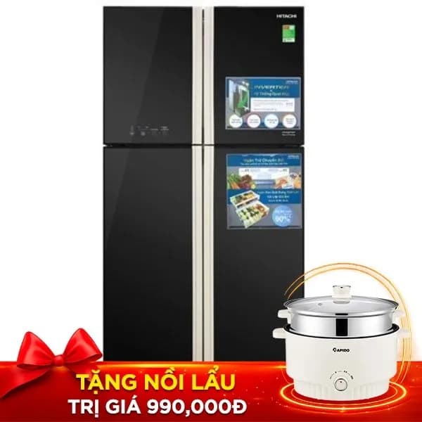 Tủ lạnh Hitachi Inverter 509 lít Multi Door R-FW650PGV8 GBK - Ảnh 8