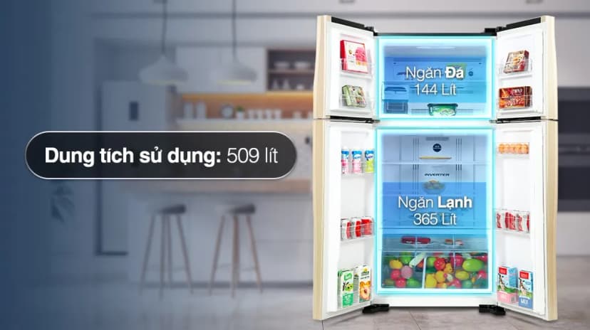 So sánh giá Tủ lạnh Hitachi Inverter 509 lít Multi Door R-FW650PGV8 GBK - Tìm sản phẩm giá rẻ nhất - Ảnh 3