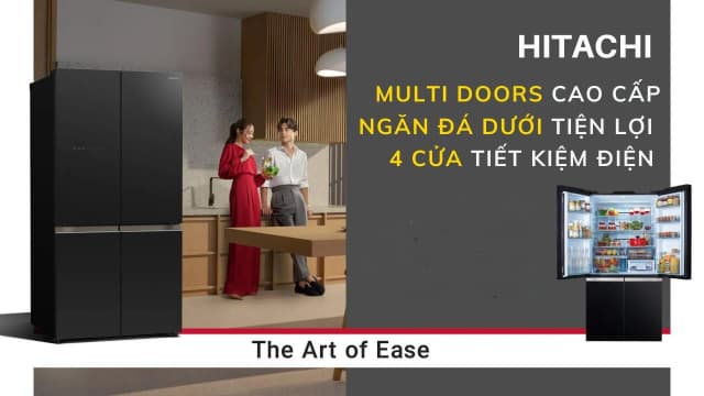 So sánh giá Tủ lạnh Hitachi Inverter 569 lít Multi Door R-WB640VGV0 GBK rẻ nhất? - Ảnh 20