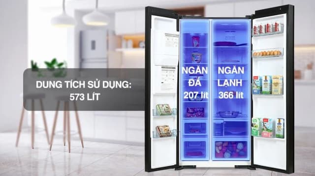 So sánh giá Tủ lạnh Hitachi Inverter 573 lít Side By Side R-SX800GPGV0 GBK rẻ nhất? - Ảnh 10