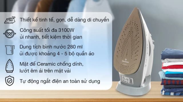So sánh giá Bàn ủi hơi nước BlueStone SIB-3836 3100W rẻ nhất? - Ảnh 6