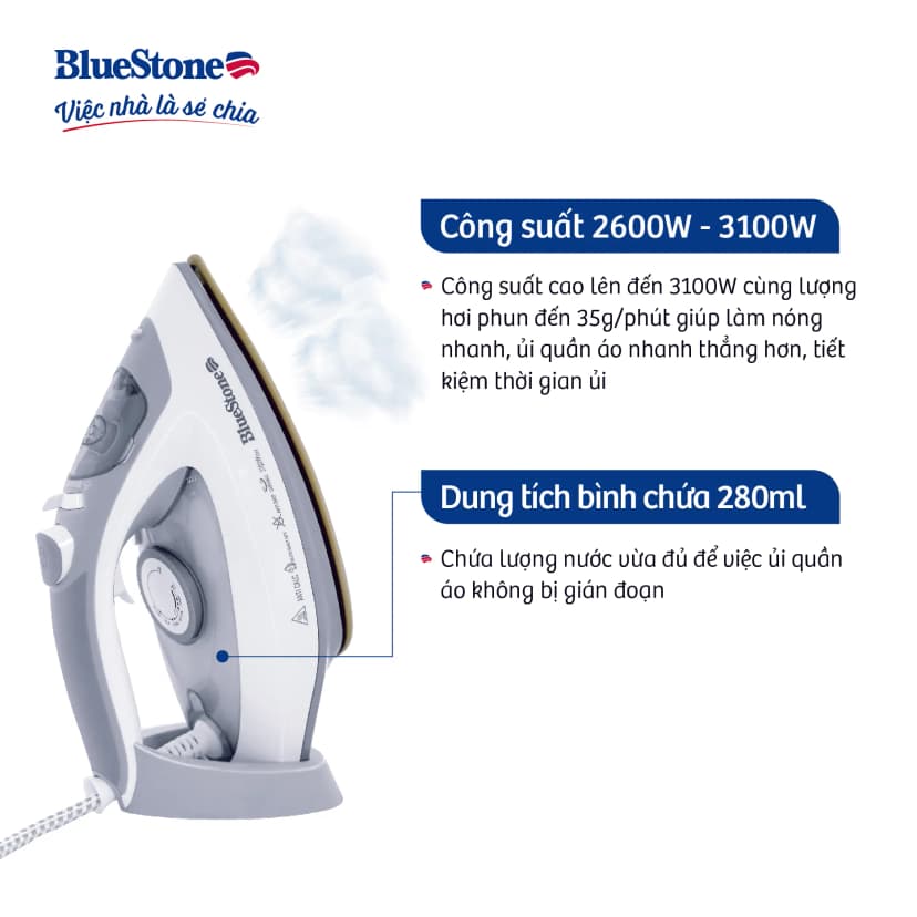 So sánh giá Bàn ủi hơi nước BlueStone SIB-3836 3100W - Tìm sản phẩm giá rẻ nhất - Ảnh 7