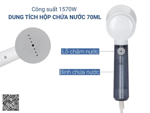 So sánh giá Bàn ủi hơi nước cầm tay Panasonic NI-GHD015WRA 1570W rẻ nhất? - Ảnh 5