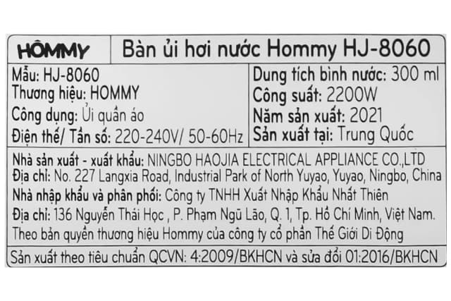 Top 1 so sánh giá Bàn ủi hơi nước Hommy HJ-8060 2200W - Tìm sản phẩm giá rẻ nhất - Ảnh 18