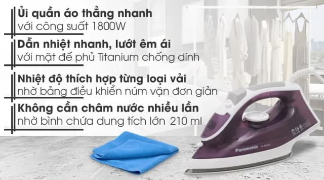 So sánh giá Bàn ủi hơi nước Panasonic NI-M300TVRA 1800W rẻ nhất? - Ảnh 4