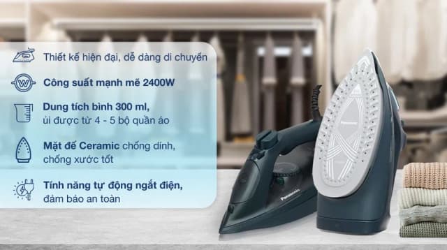 So sánh giá Bàn ủi hơi nước Panasonic NI-U450GRA 2400W rẻ nhất? - Ảnh 4