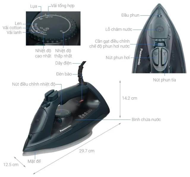 So sánh giá Bàn ủi hơi nước Panasonic NI-U450GRA 2400W rẻ nhất? - Ảnh 6