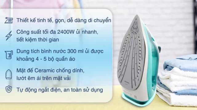 So sánh giá Bàn ủi hơi nước Philips DST3030/70 2400W rẻ nhất? - Ảnh 5