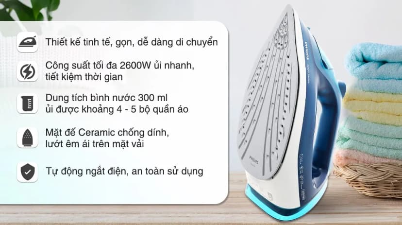 So sánh giá Bàn ủi hơi nước Philips DST3040/70 2600W - Tìm sản phẩm giá rẻ nhất - Ảnh 11