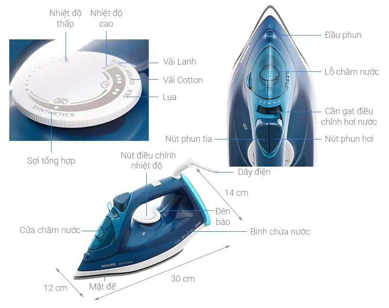 So sánh giá Bàn ủi hơi nước Philips DST3040/70 2600W - Tìm sản phẩm giá rẻ nhất - Ảnh 16