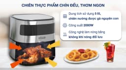 So sánh giá Nồi chiên không dầu Hommy BF525 5.5 lít - Tìm sản phẩm giá rẻ nhất - Ảnh 2