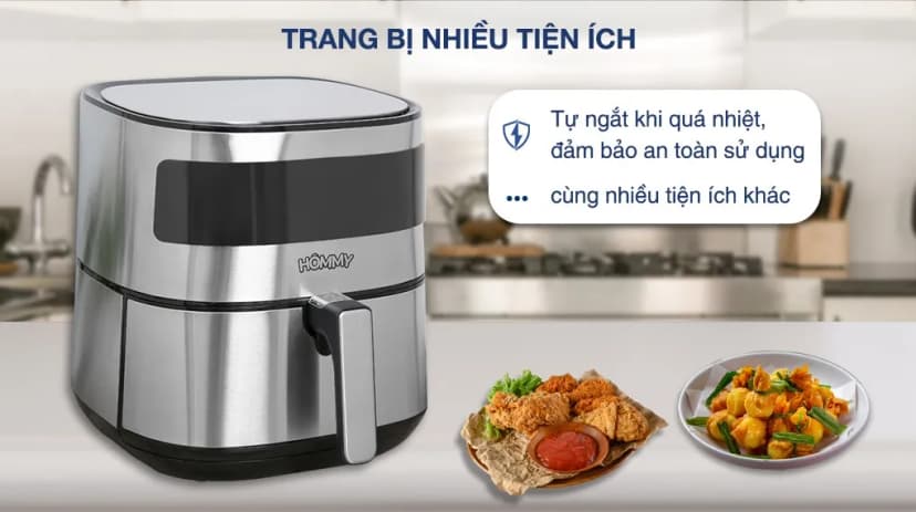 So sánh giá Nồi chiên không dầu Hommy BF525 5.5 lít - Tìm sản phẩm giá rẻ nhất - Ảnh 5