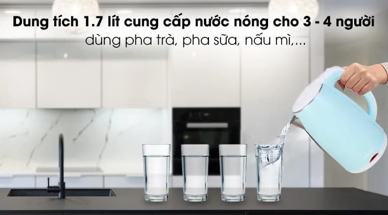 Bình đun siêu tốc Hommy 1.7 lít D1017 - Giá rẻ nhất hôm nay - Ảnh 3