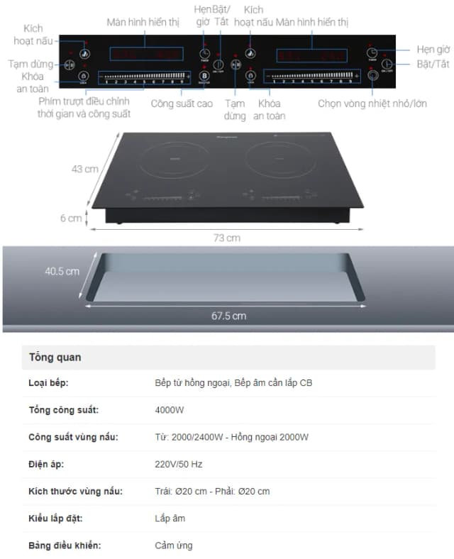So sánh giá Bếp từ hồng ngoại âm Kangaroo KG852i 4000W rẻ nhất? - Ảnh 13