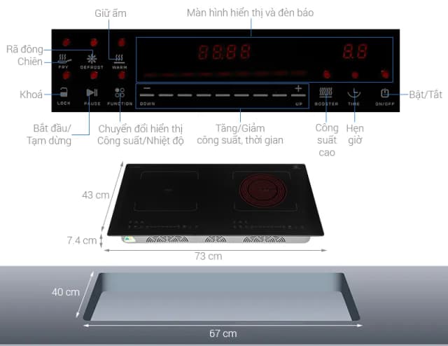 So sánh giá Bếp từ hồng ngoại âm Hawonkoo CEH-262 4800W rẻ nhất? - Ảnh 6