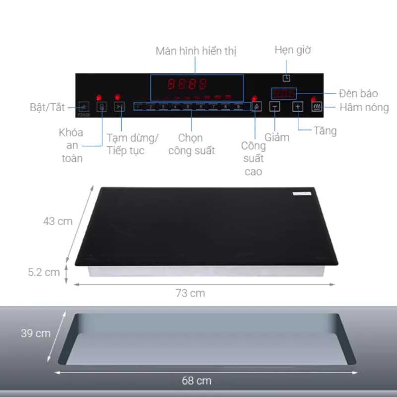 So sánh giá Bếp từ hồng ngoại âm Pramie 2105 5200W - Tìm sản phẩm giá rẻ nhất - Ảnh 8
