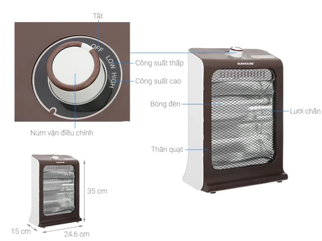 So sánh giá Quạt sưởi hồng ngoại Sunhouse SHD7023 rẻ nhất? - Ảnh 5