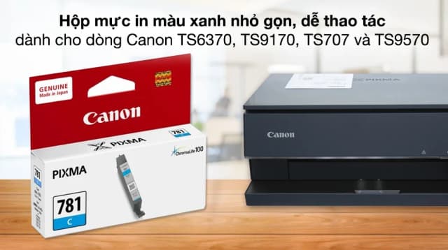 So sánh giá Hộp mực in phun màu Canon CLI-781 C/Xanh (dành cho TS6370, TS9170, TS707, TS9570) rẻ nhất? - Ảnh 3