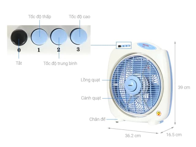 So sánh giá Quạt hộp Senko 3 cánh BD1012 40W rẻ nhất? - Ảnh 7