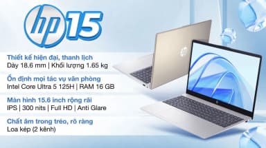 Laptop HP 15 fd1063TU - 9Z2Y1PA (Ultra 5 125H, 16GB, 512GB, Full HD, Win11) - 2