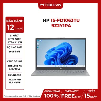 Laptop HP 15 fd1063TU - 9Z2Y1PA (Ultra 5 125H, 16GB, 512GB, Full HD, Win11) - 18