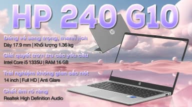 Laptop HP 240R G10 - C3RU6AT (Core 3 100U, 8GB, 512GB, Full HD, Win11) - 9