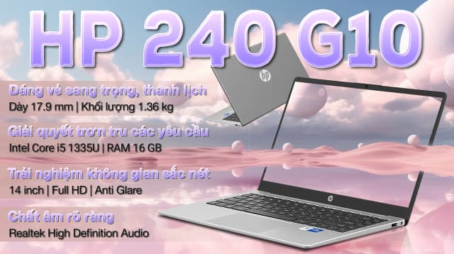 Laptop HP 240R G10 - C3RU6AT (Core 3 100U, 8GB, 512GB, Full HD, Win11) - 9