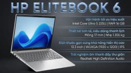 Laptop HP EliteBook 6 G1i 13 - BQ9L8PT (Ultra 5 225U, 16GB, 512GB, WUXGA, Win11) - Giá rẻ nhất hôm nay - Ảnh 2
