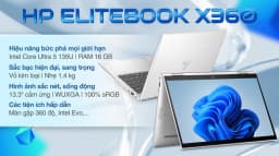 Laptop HP Elitebook X360 830 G11 - A7RB9PT (Ultra 5 135U, 16GB, 512GB, WUXGA, Cảm ứng, Win11 Pro) - Giá rẻ nhất hôm nay - Ảnh 2
