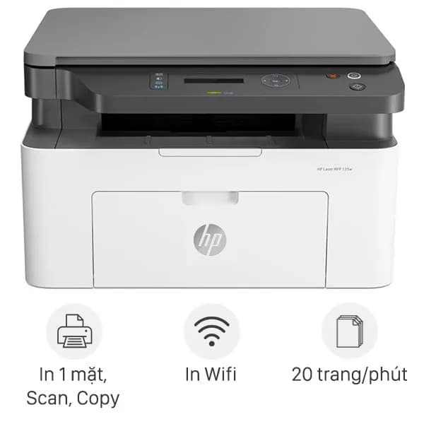 So sánh giá Máy in laser trắng đen đa năng HP LaserJet 135w MFP Wifi (4ZB83A) - Tìm sản phẩm giá rẻ nhất - Ảnh 1