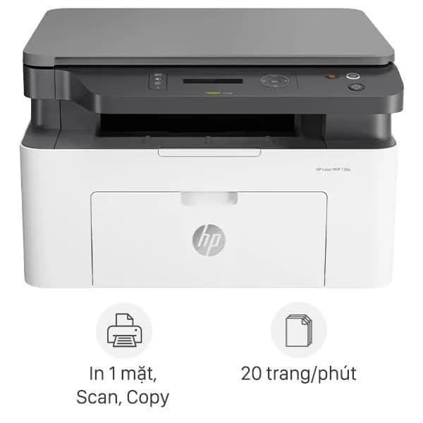 Máy in laser trắng đen đa năng HP LaserJet MFP 136a (4ZB85A) - Ảnh 4