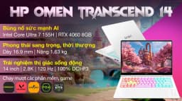 Laptop HP Gaming OMEN 14 fb0135TX - AY8V1PA (Ultra 7 155H, 16GB, 1TB, RTX 4060 8GB, 2.8K OLED 120Hz, Win11) - Giá rẻ nhất hôm nay - Ảnh 2