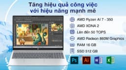 Laptop HP OmniBook 5 16 ag1066AU - BZ7S9PA (R7 Al 350, 16GB, 512GB, WUXGA, Cảm ứng, OfficeH24+365B, Win11) - Giá rẻ nhất hôm nay - Ảnh 3