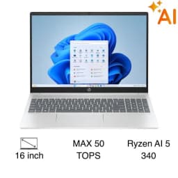 Laptop HP OmniBook 5 16 ag1069AU - BZ7T1PA (R5 AI 340, 16GB, 512GB, WUXGA, OfficeH24+365B, Win11) - Giá rẻ nhất hôm nay - Ảnh 1