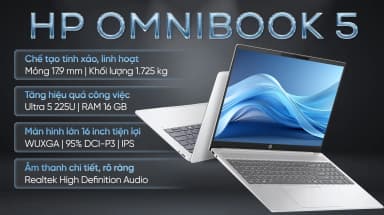 Laptop HP OmniBook 5 AI 16 af1048TU - BZ7Q9PA (Ultra 5 225U, 16GB, 512GB, WUXGA, OfficeH24, Win11) - 3