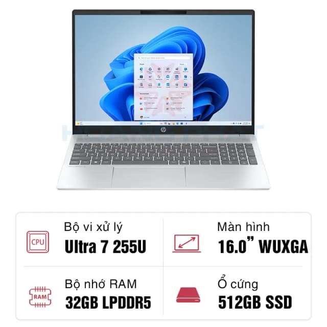 Top 1 so sánh giá Laptop HP OmniBook 5 AI 16 af1054TU - C1MN8PA (Ultra 7 255U, 32GB, 512GB, WUXGA, OfficeH24, Win11) - Tìm sản phẩm giá rẻ nhất - Ảnh 7
