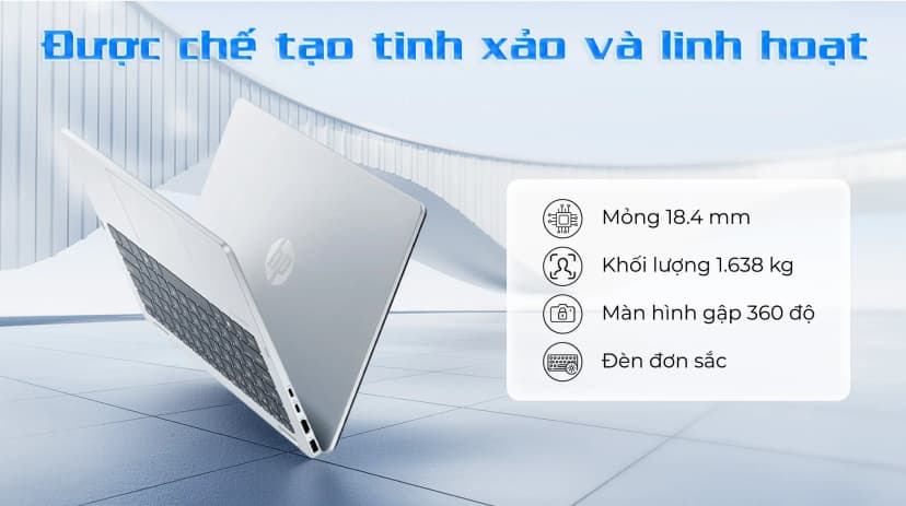 So sánh giá Laptop HP OmniBook 5 Flip 14 fp0057TU - BZ7Q6PA (Core 5 120U, 16GB, 512GB, WUXGA, Cảm ứng, OfficeH24, Win11) - Tìm sản phẩm giá rẻ nhất - Ảnh 3