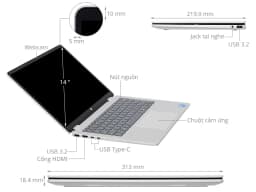 So sánh giá Laptop HP OmniBook 5 Flip 14 fp0057TU - BZ7Q6PA (Core 5 120U, 16GB, 512GB, WUXGA, Cảm ứng, OfficeH24, Win11) - Tìm sản phẩm giá rẻ nhất - Ảnh 4
