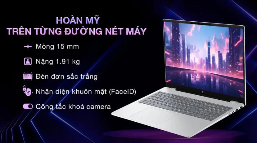 Laptop HP OmniBook 7 16 az0038TU - C2CX1PA (Core 5 210H, 24GB, 512GB, WUXGA, OfficeH24, Win11) - Giá rẻ nhất hôm nay - Ảnh 2