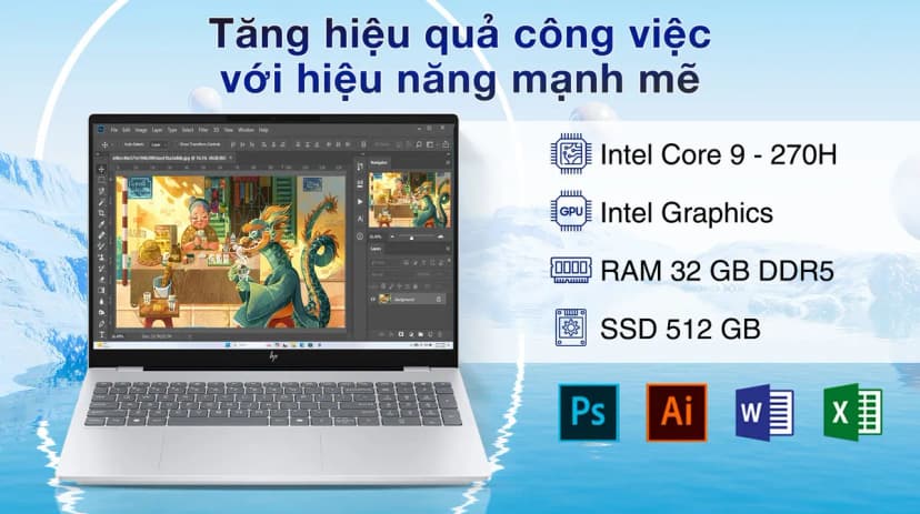 Laptop HP OmniBook 7 16 az0040TU - C2DR3PA (Core 9 270H, 32GB, 512GB, WUXGA, OfficeH24+365, Win11) - Giá rẻ nhất hôm nay - Ảnh 3