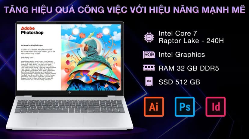 Laptop HP OmniBook 7 16 az0043TU - C2CX3PA (Core 7 240H, 32GB, 512GB, WUXGA, OfficeH24, Win11) - Giá rẻ nhất hôm nay - Ảnh 3