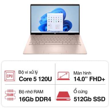 Laptop HP Pavilion X360 14 ek2024TU - 9Z2V6PA (Core 5 120U, 16GB, 512GB, Full HD, Cảm ứng, Win11) - 15