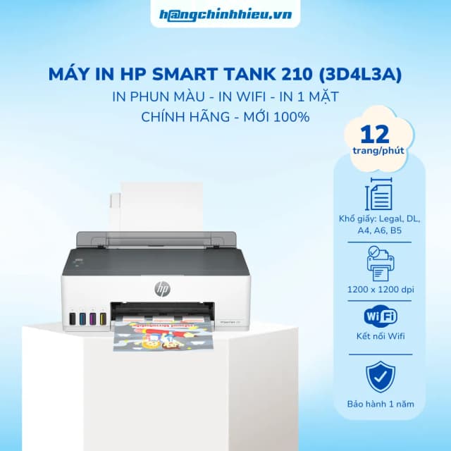 So sánh giá Máy in phun màu đơn năng HP Smart Tank 210 Wifi (3D4L3A) rẻ nhất? - Ảnh 13