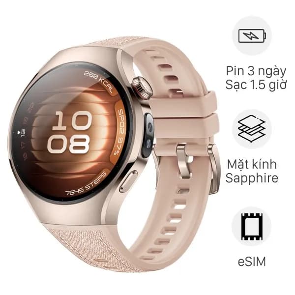 Huawei Watch 5 42mm dây composite Vàng Hồng - Ảnh 10